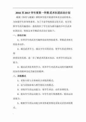 武术社团活动策划书 大学生武术社团策划模板-第3张图片-马瑞范文网