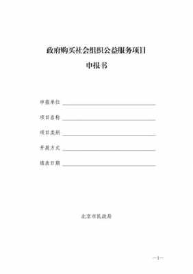 政府购买类项目书模板_政府购买服务项目申报书-第1张图片-马瑞范文网