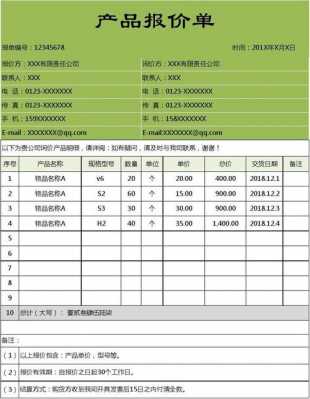 经销商报价单模板,经销商报价表 -第3张图片-马瑞范文网