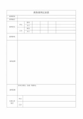 谈判记录模板6（谈判记录模板范文）-第1张图片-马瑞范文网