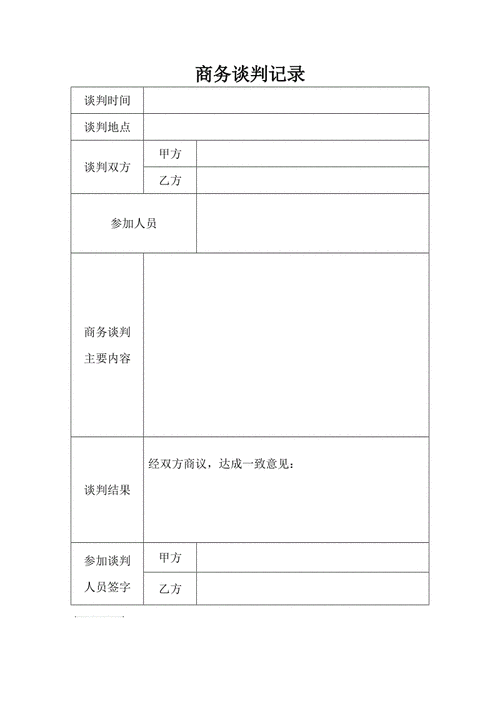 谈判记录模板6（谈判记录模板范文）-第2张图片-马瑞范文网