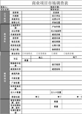  调查项目表格模板「调查项目表格模板怎么做」-第1张图片-马瑞范文网