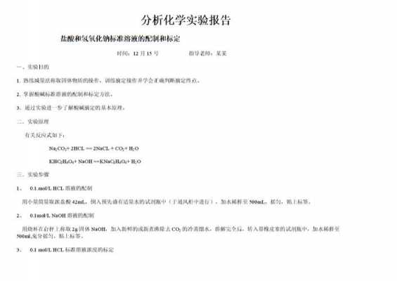 分析实验报告模板下载_分析实验总结-第2张图片-马瑞范文网