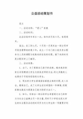 关于公益的策划书怎么写-第2张图片-马瑞范文网