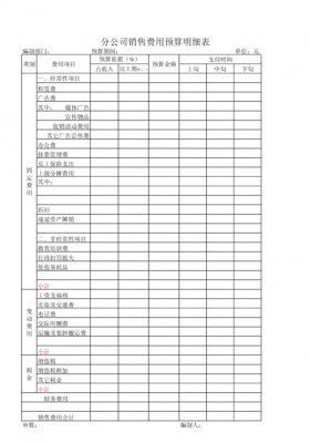 销售预算明细表-第2张图片-马瑞范文网