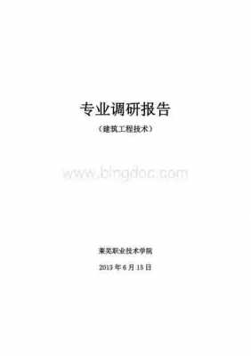  专业建设调研报告模板「专业调研报告怎么写」-第1张图片-马瑞范文网