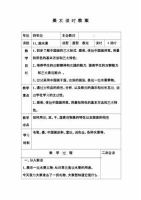 山东小学美术教案模板（2020年小学美术教案）-第1张图片-马瑞范文网