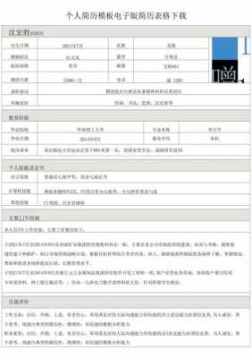 电子简介模板下载-第1张图片-马瑞范文网