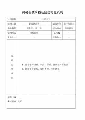 社团活动报告总结 社团活动总结表格模板-第2张图片-马瑞范文网