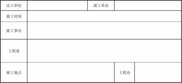 工程外派单模板（工程派工单格式模板）-第2张图片-马瑞范文网