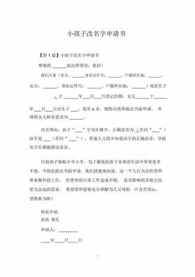  小孩改名申请模板「小孩改名申请模板怎么写」-第3张图片-马瑞范文网