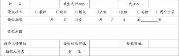 高校教师请假表格模板,高校教师请病假 -第1张图片-马瑞范文网