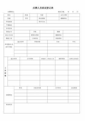 面试应聘表格模板图片 面试应聘表格模板-第1张图片-马瑞范文网