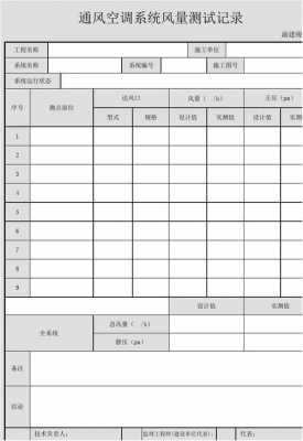 空调测试模板表格_空调测试标准-第1张图片-马瑞范文网