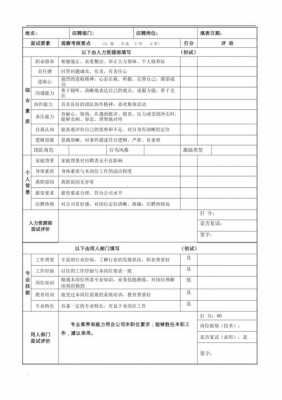 新员工面试评估表格模板-第3张图片-马瑞范文网