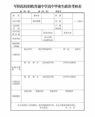 当兵政审表模板（当兵政审表格范本）-第1张图片-马瑞范文网