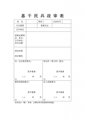 当兵政审表模板（当兵政审表格范本）-第2张图片-马瑞范文网