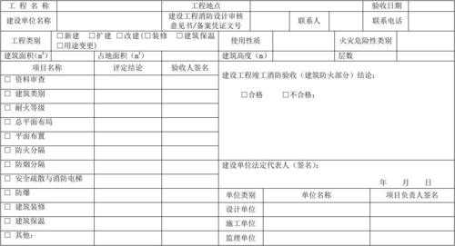 消防验收记录模板,消防验收记录模板范文 -第3张图片-马瑞范文网