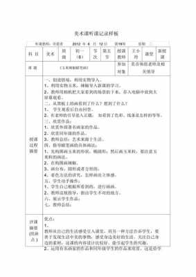 美术教学过程记录模板-第1张图片-马瑞范文网