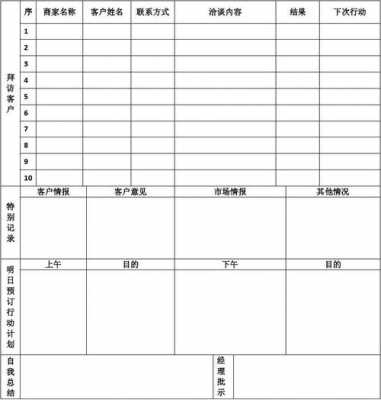 市场日报表模板（市场人员工作日报）-第2张图片-马瑞范文网