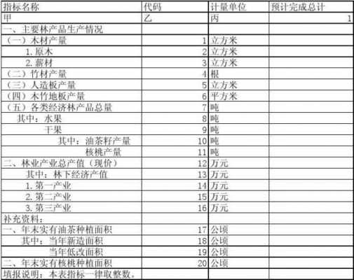 全国林业计财报表模板,林业统计年报 -第2张图片-马瑞范文网