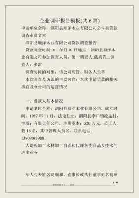 企业调研模板_企业调研报告应该如何写-第3张图片-马瑞范文网