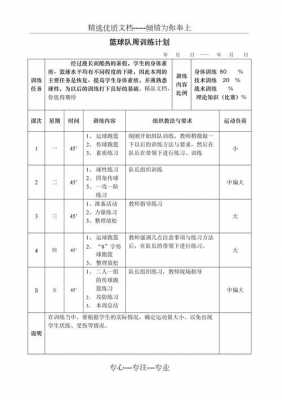 篮球校队训练计划模板-第2张图片-马瑞范文网