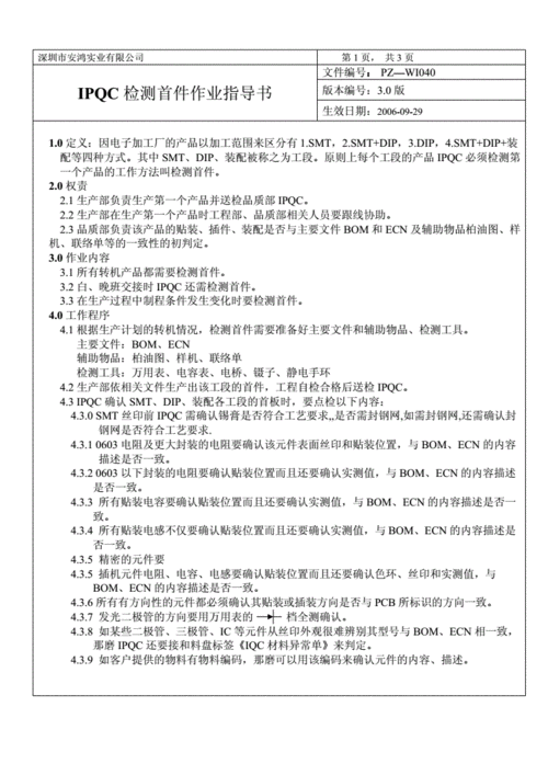 图文并茂的qc作业指导书模板 qc作业指导书模板-第2张图片-马瑞范文网