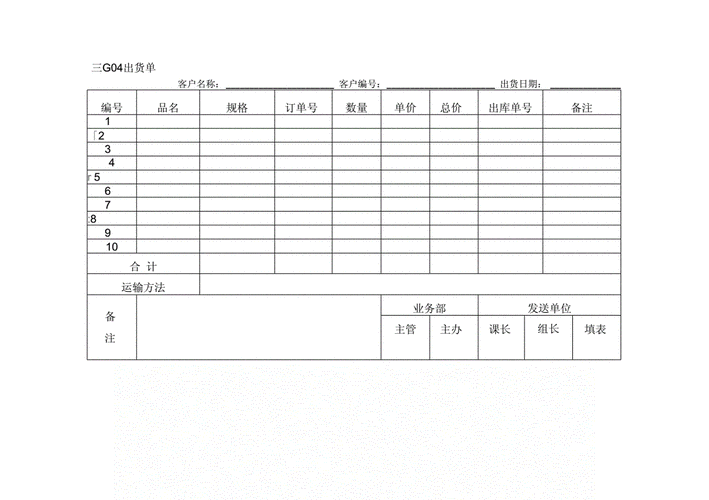 出货单表格模板三等分-第2张图片-马瑞范文网