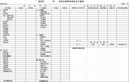 行政事业单位报表模板_行政事业单位报表模板下载-第1张图片-马瑞范文网