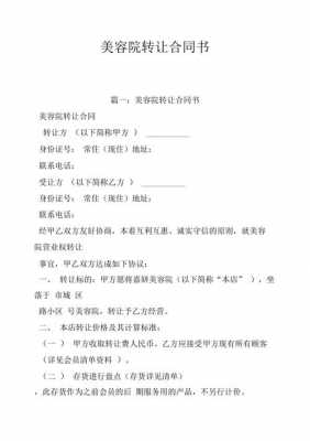 美容院转让协议书范本简体-转让美容院协议模板-第3张图片-马瑞范文网