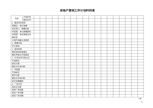 房地产日工作计划模板_房地产每日工作计划表-第1张图片-马瑞范文网