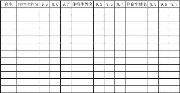 宿舍信息表格式-宿舍信息栏模板下载-第1张图片-马瑞范文网