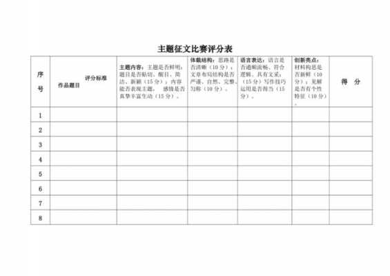 大学生征文评分表模板_大学生征文评分表模板范文-第2张图片-马瑞范文网