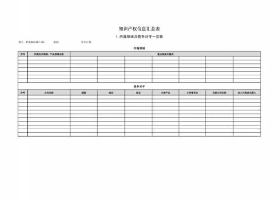 知识产权知识汇总-知识产权汇总表模板-第3张图片-马瑞范文网