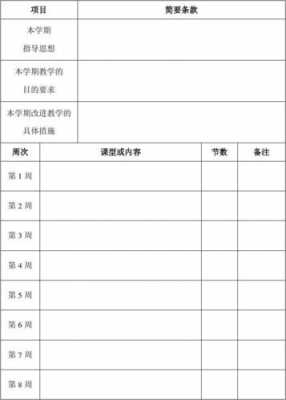 教学计划简短-简洁教学计划表模板-第3张图片-马瑞范文网