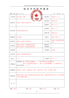 防水型式检验报告-防水产品检验报告模板-第3张图片-马瑞范文网