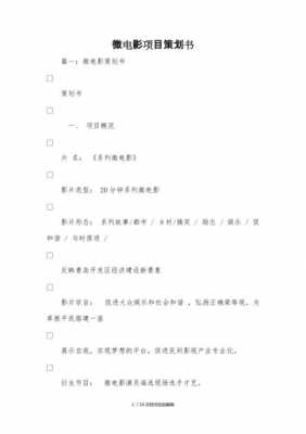 视频项目策划方案模板_视频项目策划书-第2张图片-马瑞范文网