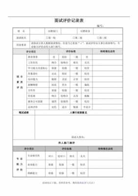 应聘人员评价模板-第1张图片-马瑞范文网