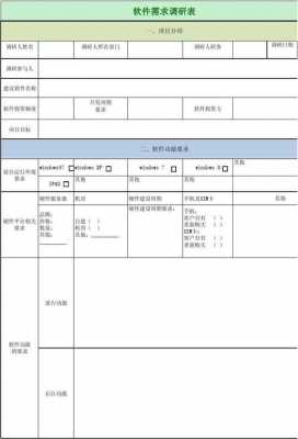 软件开发调研表模板_软件开发调研表模板范文-第3张图片-马瑞范文网