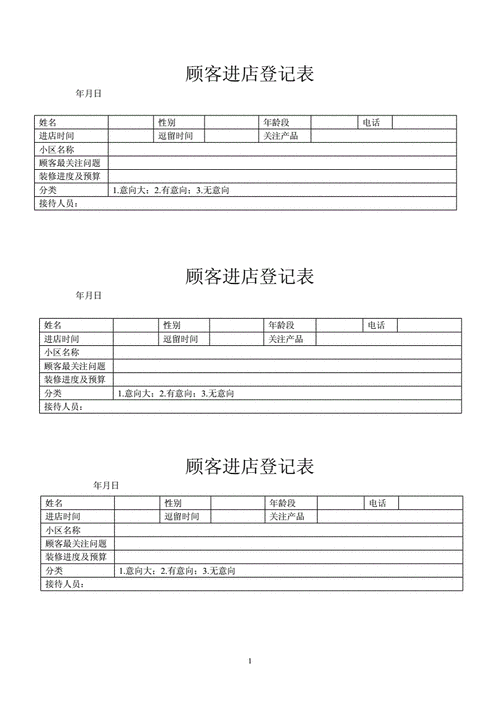 家具店入店登记表模板_门店家具-第3张图片-马瑞范文网