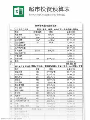 超市成本预算模板_大型超市成本预算-第3张图片-马瑞范文网