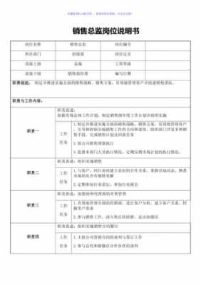 销售岗位说明书标准模板 岗位说明书标准模板-第3张图片-马瑞范文网