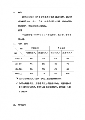  关于提成方案书模板「提成方案的目的」-第2张图片-马瑞范文网