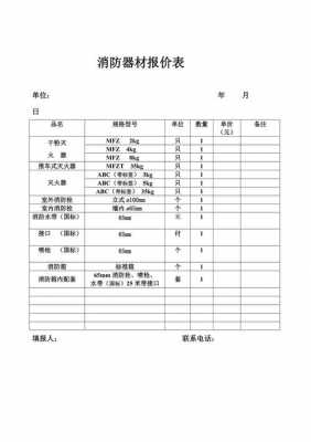  消防设备采购表格模板「消防器材采购清单模板」-第1张图片-马瑞范文网