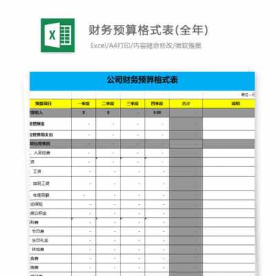 财务预算表格模板-第2张图片-马瑞范文网