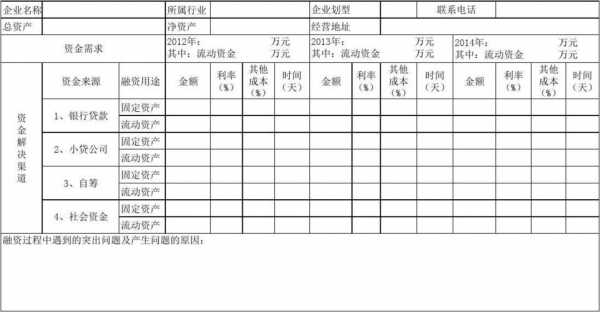 企业融资在报表哪里 企业融资汇总表模板-第1张图片-马瑞范文网