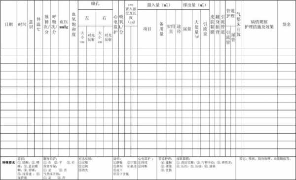  icu护理记录单模板「icu重症监护护理记录单」-第1张图片-马瑞范文网