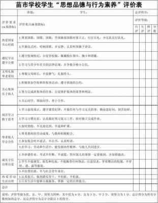 道德品质与公民素养情况记录表家长评价-第2张图片-马瑞范文网