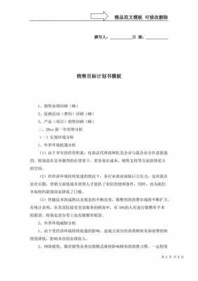  年度规划模板销售「销售年度计划书模板」-第2张图片-马瑞范文网